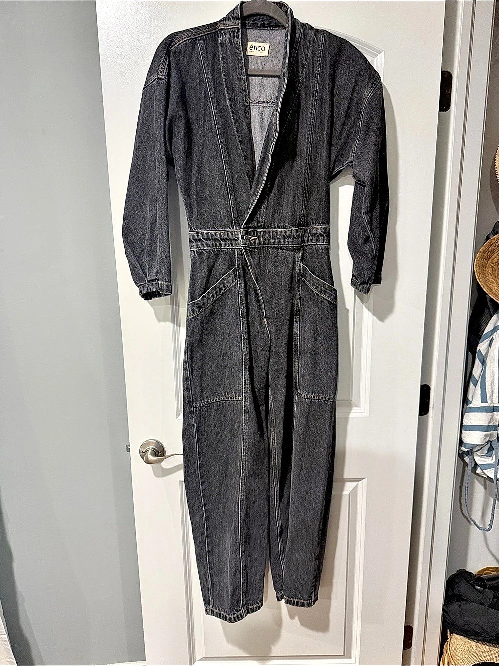Ética Denim Jumpsuit in Black Like New